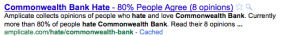 People hate the commonwealth bank