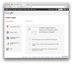 Google+ Brand Page