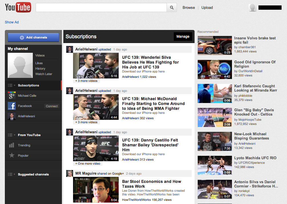 YouTube's New Design