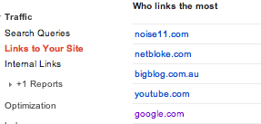 webmaster tools backlinks