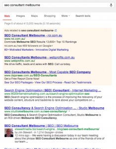 My result at no.62 for SEO Melbourne