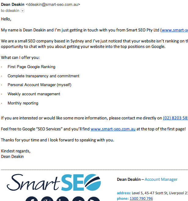 Aussie SEO Company Spam Aussie SEO Company Spam