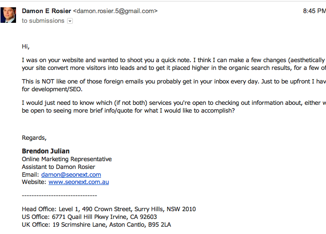 SEO Next Email