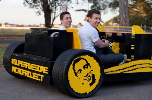 life-size-lego-car Steve & Raul the brains behind superawesomemicroproject - photo by Josh Rowe