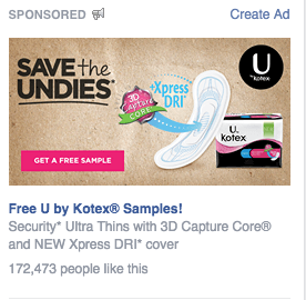 Facebook Kotex Ad