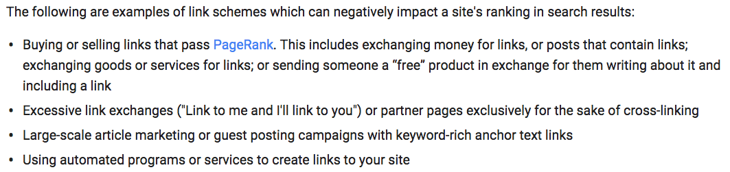 Google Link Schemes