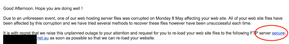 Hosting Company Email