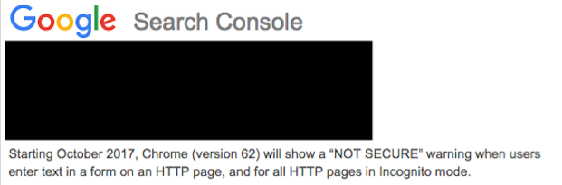 HTTPS not secure warning forms