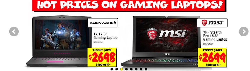 JB HiFi Slider example
